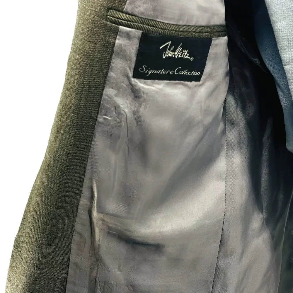 John Weitz Wool Sports Coat Three Button No Vent Full Lining 44L - Picture 7 of 11